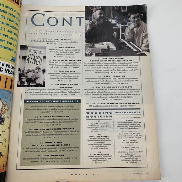 Vintage August 1992 Musician The Future of Pink Floyd Magazine Rock Band Ads - Picture 5 of 8